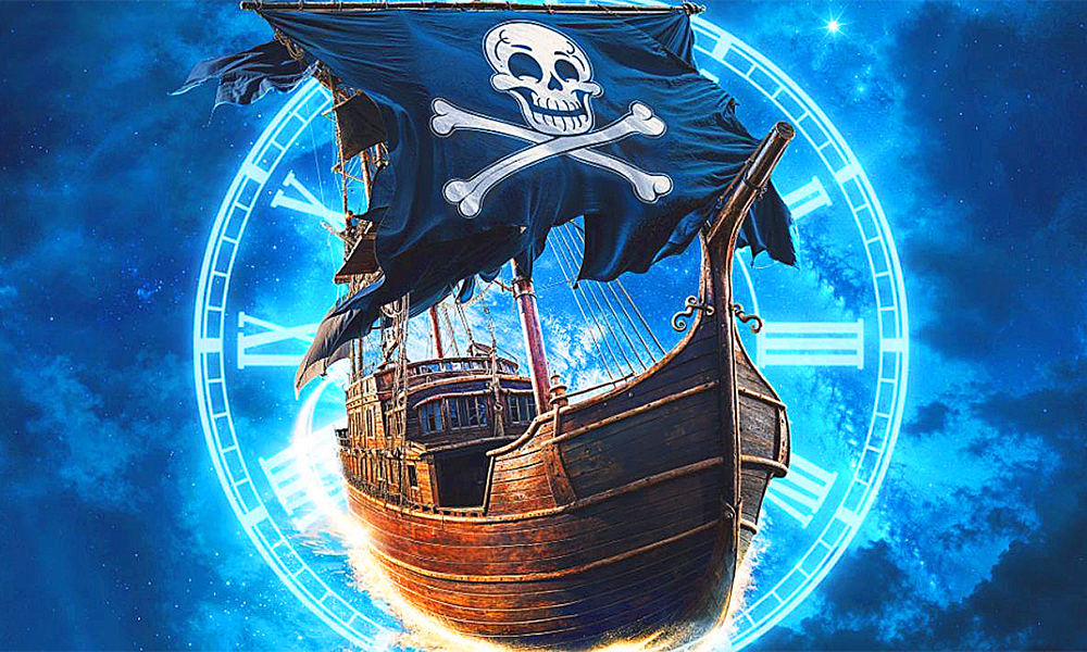 The panto features a Jolly Roger set - image by Greenwich Theatre