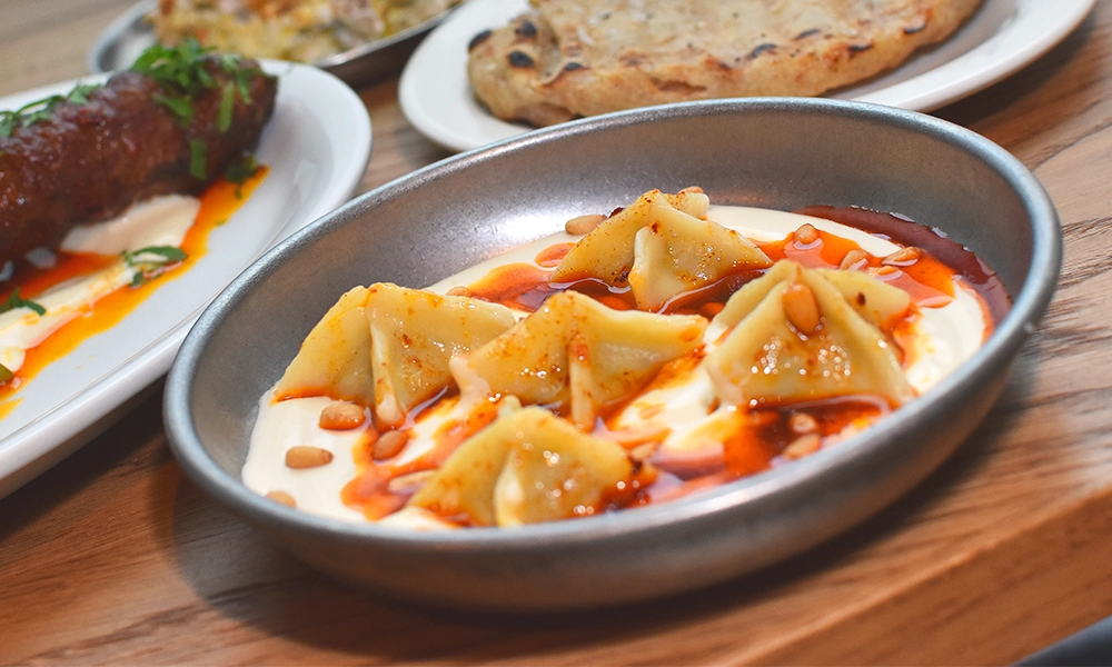 Ozgur's favourite, Onion Dolma, Crab and Crab Bisque - image by Jon Massey / Wharf Life