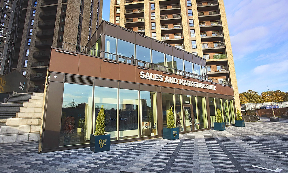 The newly unveiled sales and marketing suite at Abbey Quay - image supplied by Weston Homes