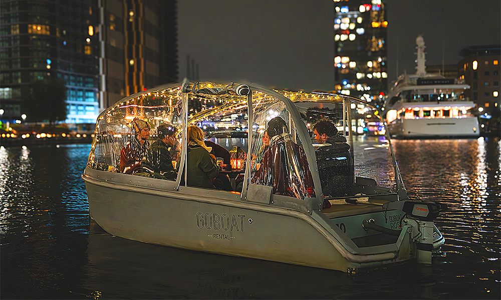 GoBoat has an all weather solution for its hire vessels - image by GoBoat