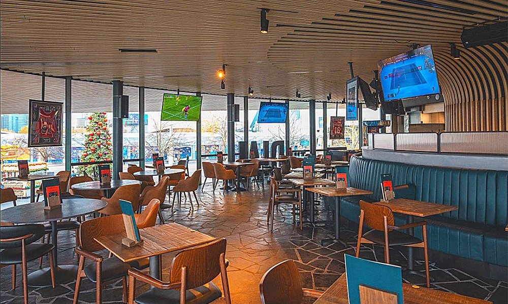 The venue includes plentiful screens showing sport on its first floor - image supplied by KG Hospitality