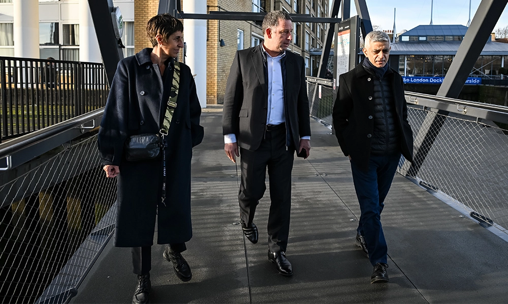 The Mayor Of London, Sir Sadiq Khan attends the launch - image supplied by Thames Clippers