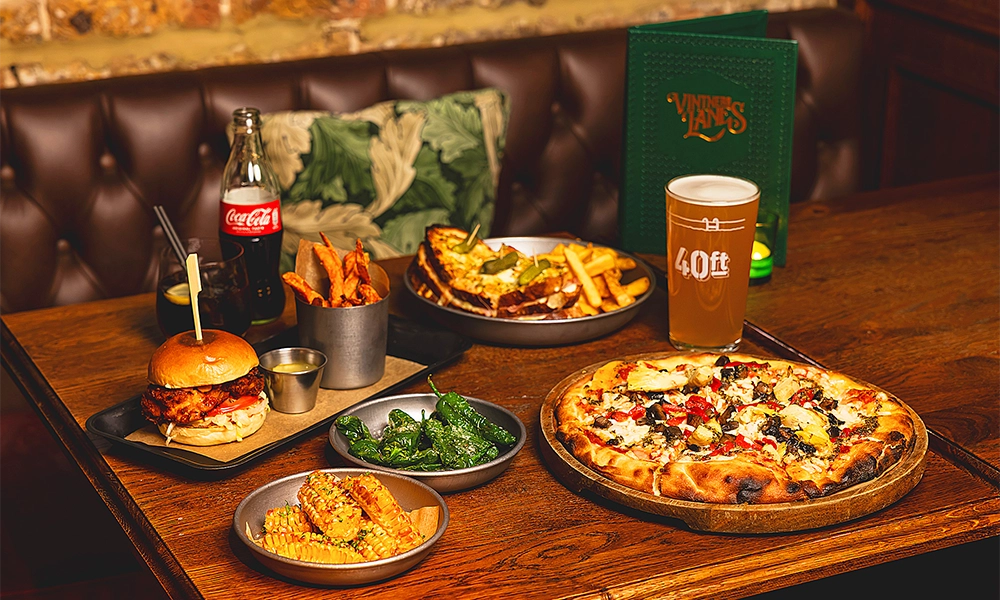 
Vintners Lanes serves pizzas, burgers and more - image supplied by Davy's