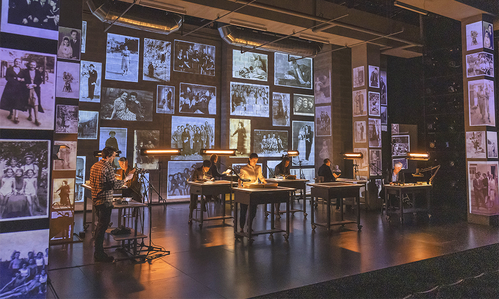 The show features projections of images from the album - 
Tectonic Theater's Matt Joslyn - image supplied by Here There Are Blueberries / Tectonic Theater