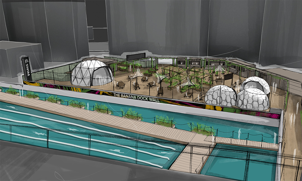 An artist's impression of how Sea Lanes Canary Wharf will look when opened - image supplied by Canary Wharf Group