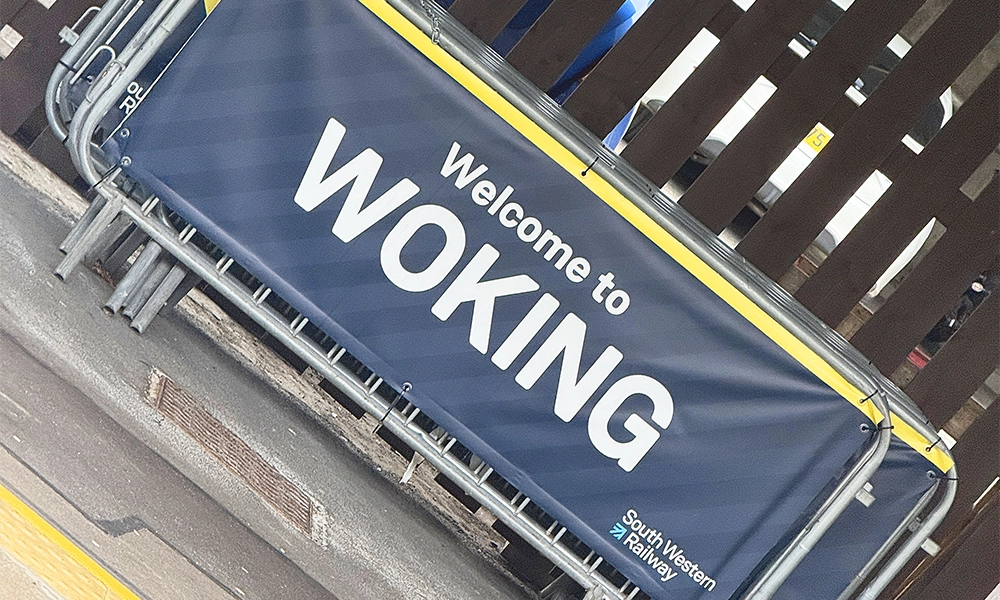 Taking a train to Woking from London Waterloo saves about 5.71kg of carbon emissions compared to driving there in a diesel car - image by Jon Massey / Wharf Life