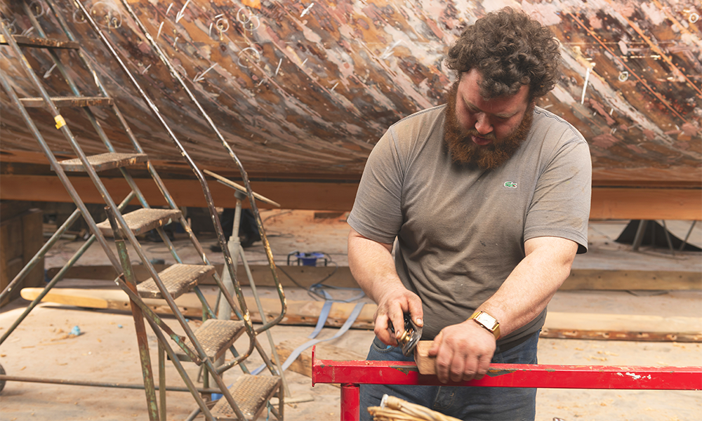 Lucian says learning from the ways boat builders worked in the past is inspiring - image by James Perrin