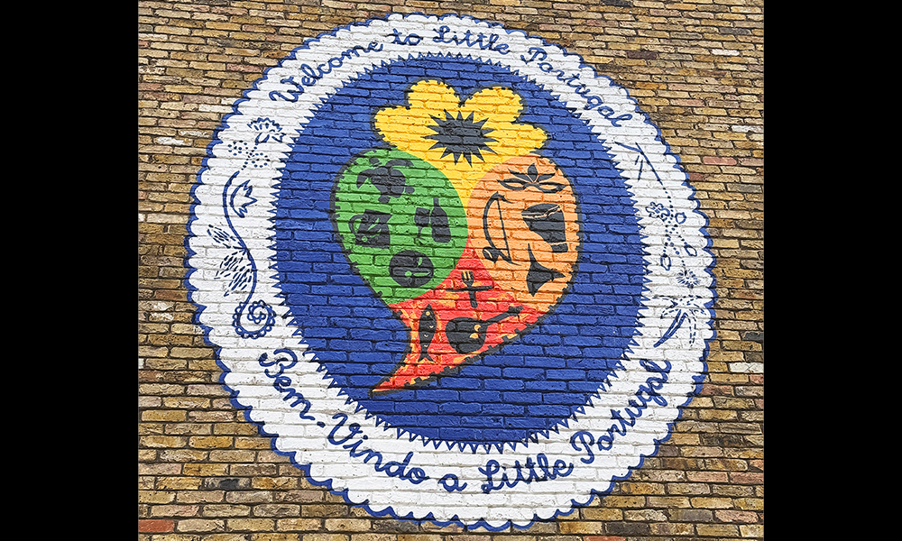 A mural celebrating Little Portugal in south-east London - image by Jon Massey / Wharf Life