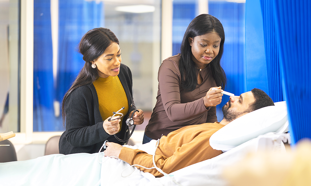 The University Of Sunderland In London's Harbour Exchange campus includes a suite of technologically advanced facilities for use by its nursing students - image by UOSiL