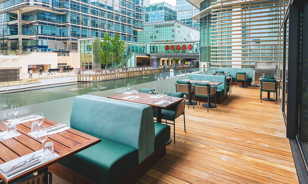 The restaurant also has a terrace for summer dining - image supplied by Hawksmoor