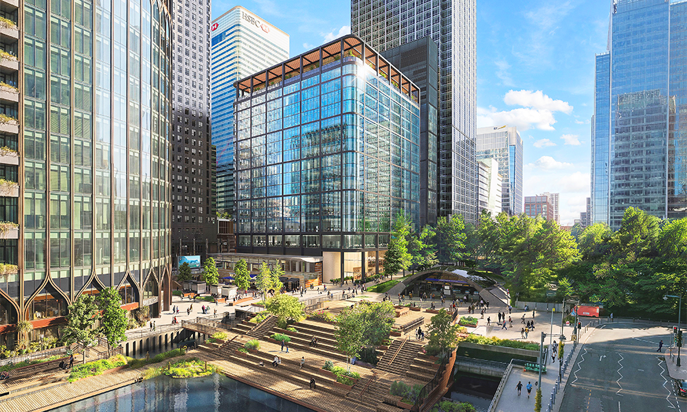 An artist's impression of how One Eden will look under the plans for its renewal - image supplied by Canary Wharf Group