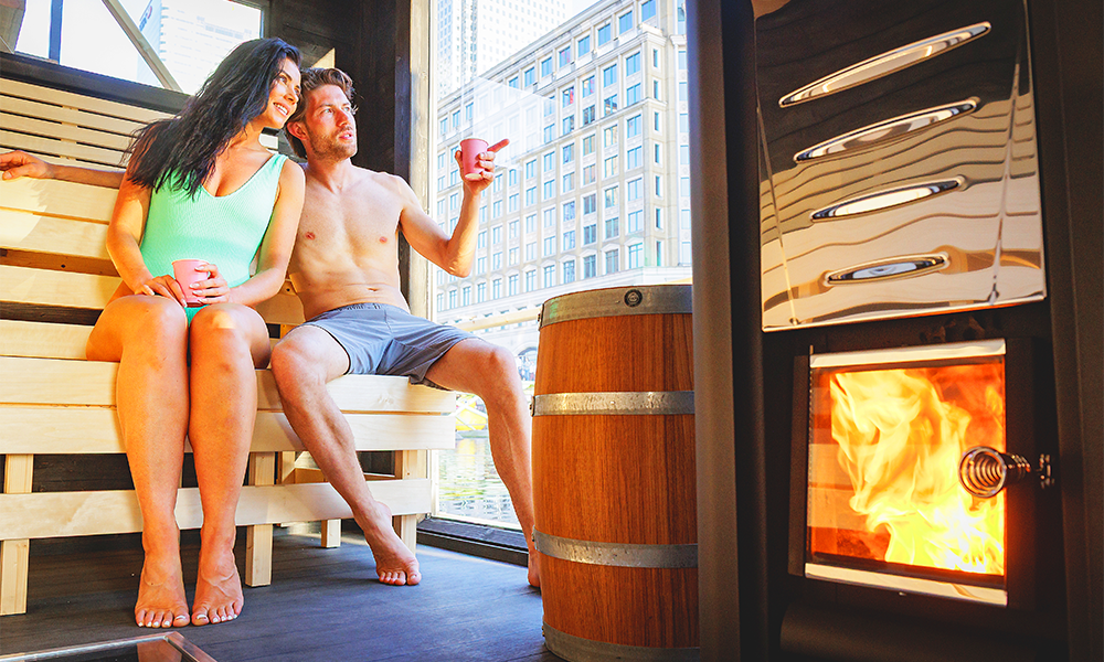 The business also offers contrast therapies aboard its Sauna Boats - image supplied by Skuna