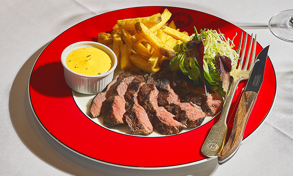 The set menu includes a Scottish Flat Iron Steak With Chips - image supplied by Boisdale