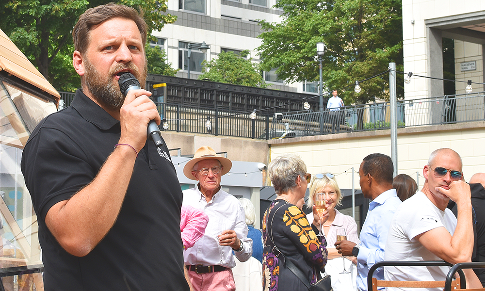 Sea Lanes managing director, Ross Gilbert addresses the preview event - image by Jon Massey / Wharf Life