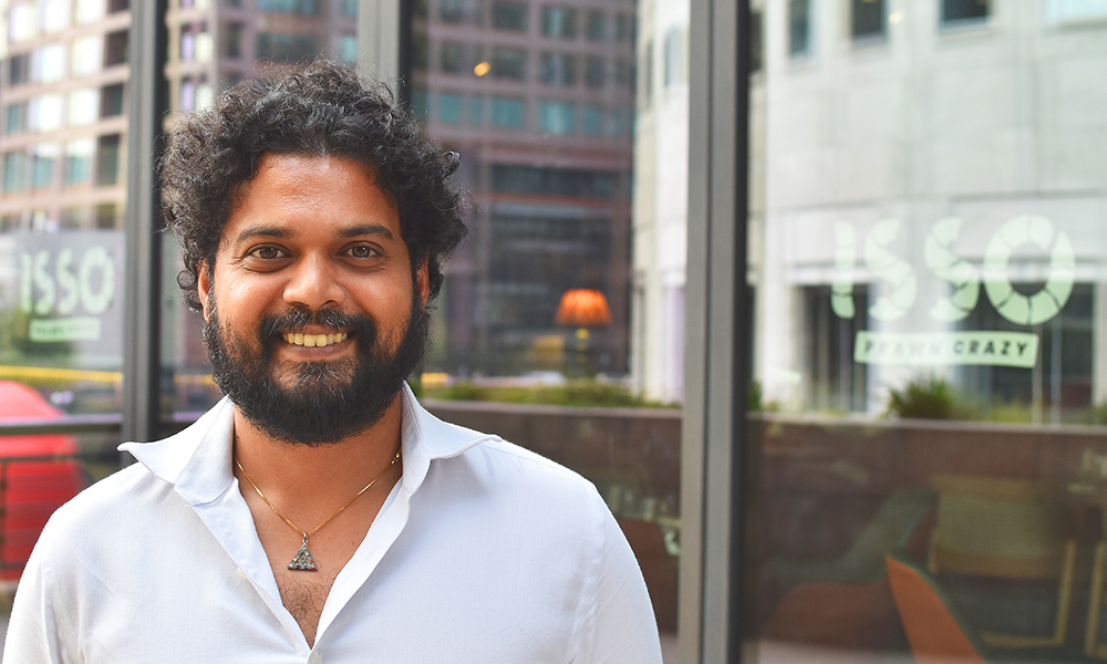 Isso Prawn Crazy founder and CEO, Apinash Sivagumaaran - image by Jon Massey / Wharf Life