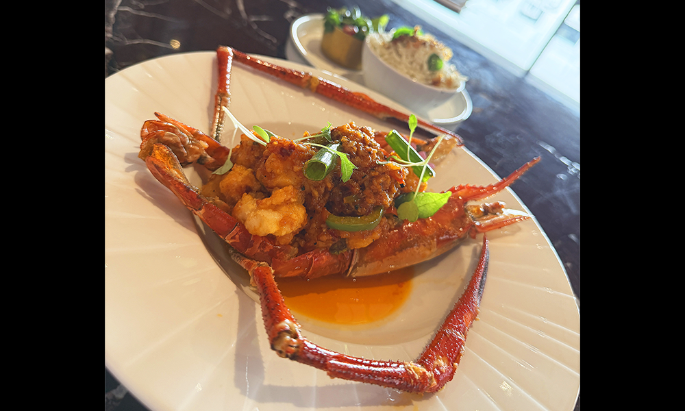 Giant freshwater prawns at Isso in Canary Wharf - image by Jon Massey / Wharf Life