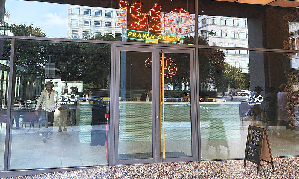 Isso Prawn Crazy is located at 25 Cabot Square on the ground floor - image by Jon Massey / Wharf Life