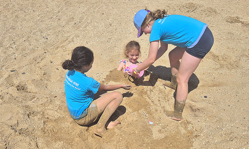 Youngsters on a trip to the beach with Parkview - image supplied by Parkview Outdoor Play