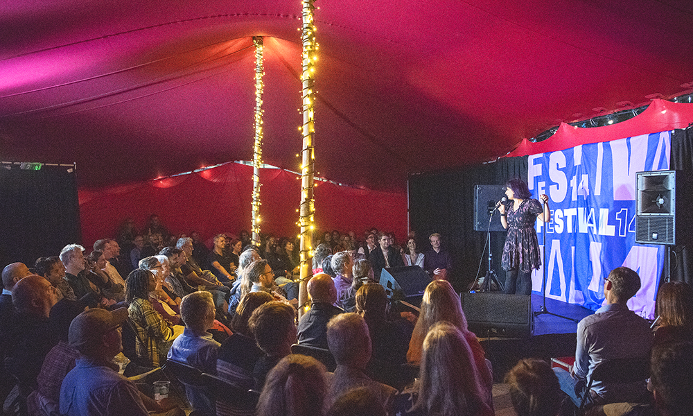 The programme includes three nights of stand-up comedy in the Hazy Daze Tent - image supplied by Canary Wharf Group