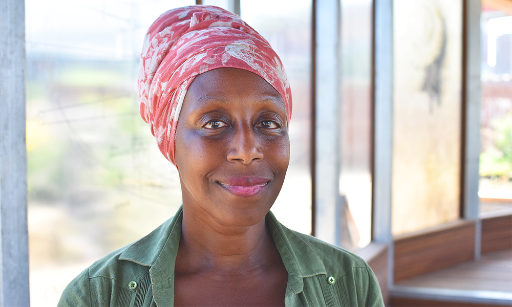 Artist and walker Remiiya Bardru has spent a year working at Cody Dock - image by Jon Massey / Wharf Life