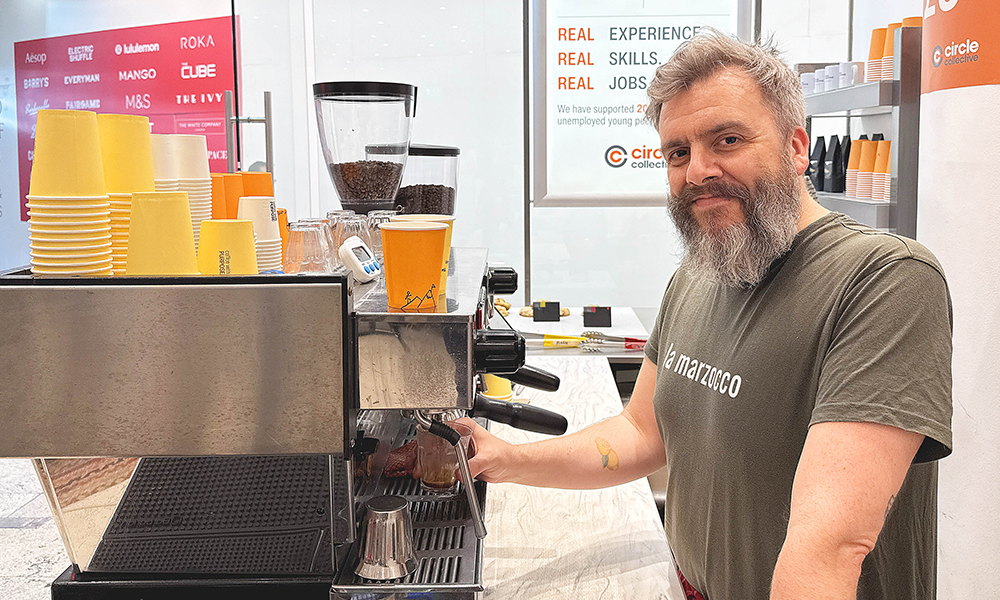 Gareth Bell, cafe manager and trainer at Circle Collective - image by Jon Massey / Wharf Life