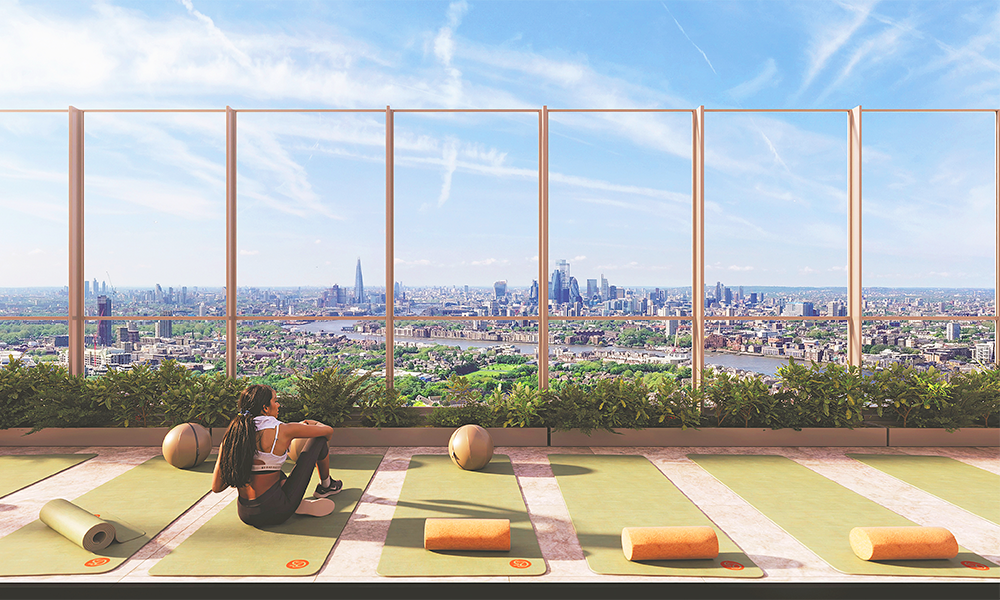 How the development's Yoga terrace will look - image supplied by Ballymore