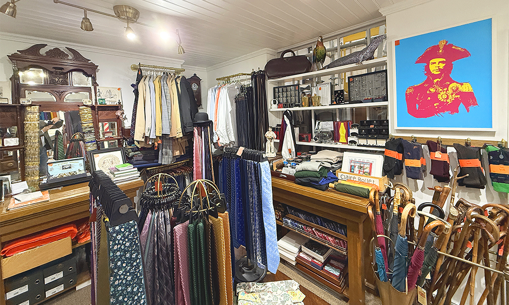 Inside, the store is filled with menswear, curiosities and antiques - image by Jon Massey / Wharf Life