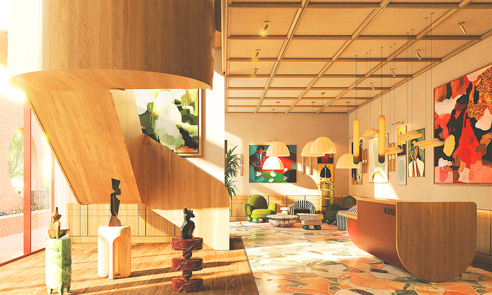 
The building's main reception area - image supplied by Ballymore