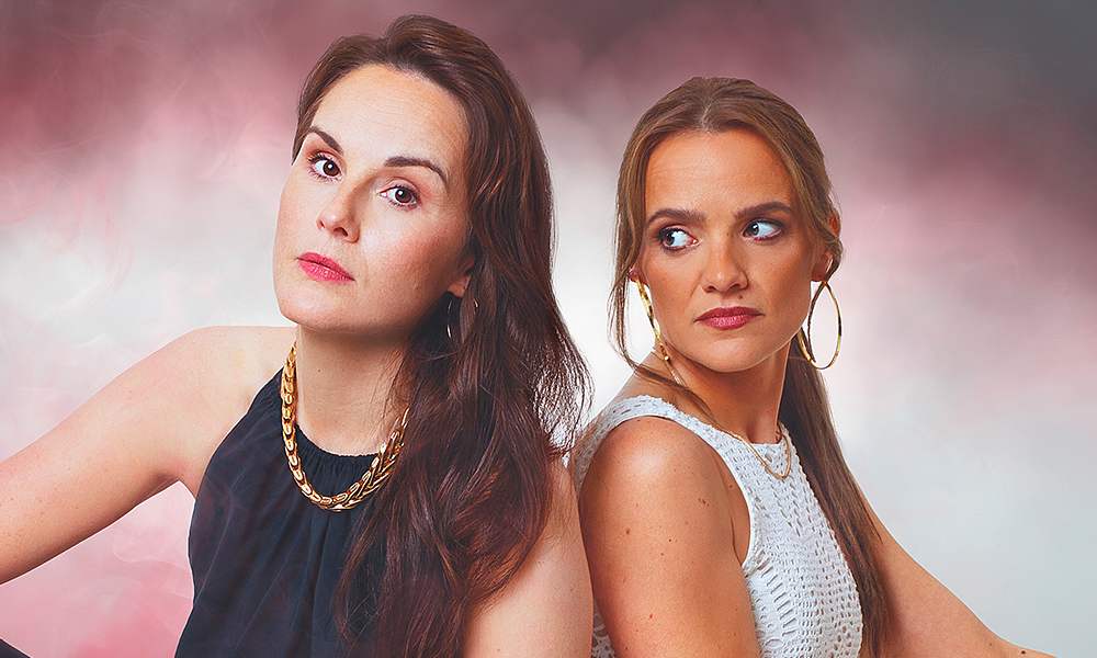 Michelle Dockery, left, and Laura Aikman star in Bloodsport: After Helen Of Troy at Stratford East - image by Rebecca Need-Menear