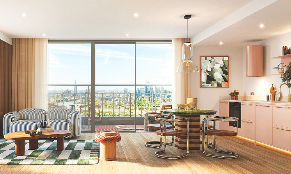 Prices at the tower range from from £395,000 to £2,750,000 - image supplied by Ballymore