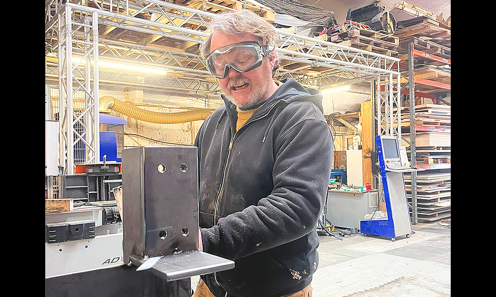 Nick Runeckles at work on the project - image by Nicholas Alexander