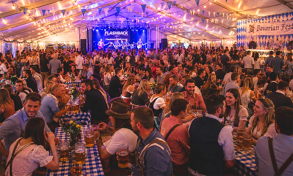 The tent has got an upgrade for this year - image supplied by London Oktoberfest