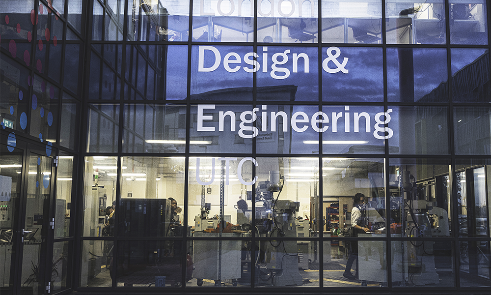Students in one of the London Design And Engineering UTC's workshops - image supplied by LDEUTC